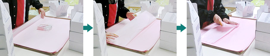 リピーターを生み出す手作業の梱包作業